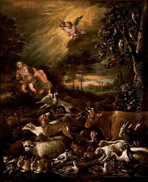 Expulsion Del Paraiso Oil Painting by Francesco Bassano