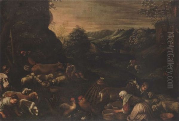 An Allegory Of Summer Oil Painting by Gerolamo da Ponte Bassano