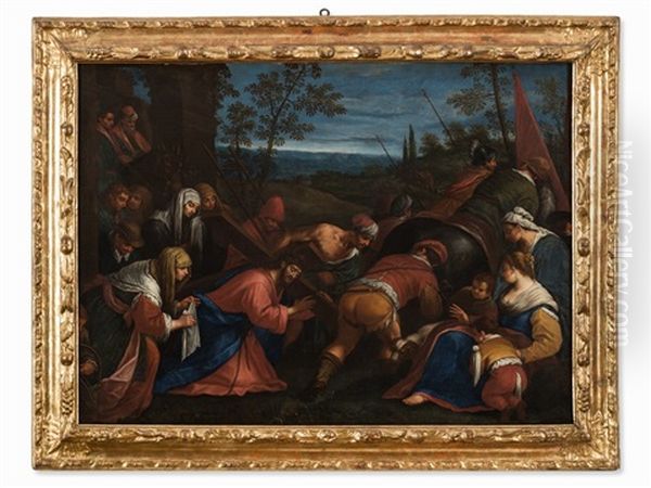 Road To Calvary Oil Painting by Giambattista da Ponte Bassano