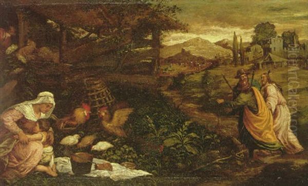 The Journey To Emmaus Oil Painting by Giambattista da Ponte Bassano