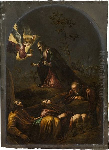 Christ On The Mount Of Olives Oil Painting by Jacopo dal Ponte Bassano