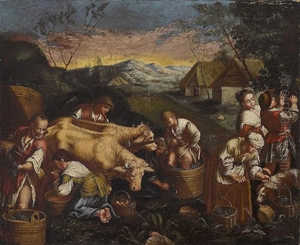 Der Herbst Oil Painting by Jacopo dal Ponte Bassano