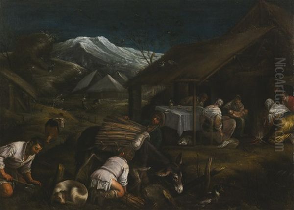 The Nativity Oil Painting by Jacopo dal Ponte Bassano