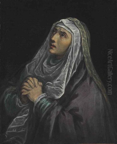 Mater Dolorosa Oil Painting by Jacopo dal Ponte Bassano