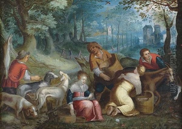 Folge Der Vier Jahreszeiten Oil Painting by Jacopo dal Ponte Bassano