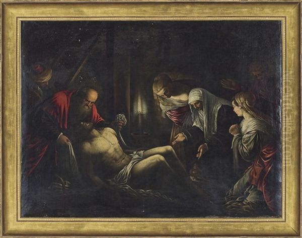 Deposizione Dalla Croce E Compiato Sul Cristo Morto Oil Painting by Jacopo dal Ponte Bassano