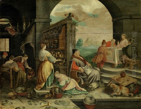 Die Junger Von Emmaus Oil Painting by Jacopo dal Ponte Bassano