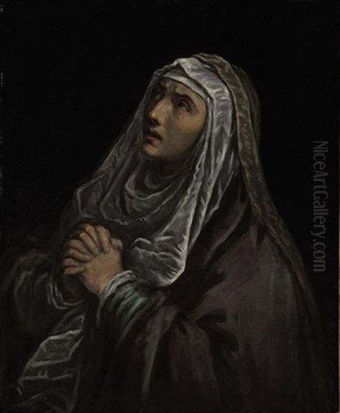 Mater Dolorosa Oil Painting by Jacopo dal Ponte Bassano