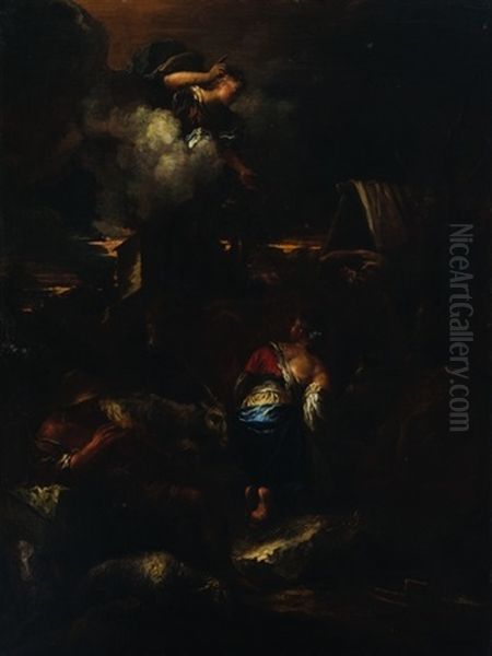 Annuncio Ai Pastori Oil Painting by Jacopo dal Ponte Bassano