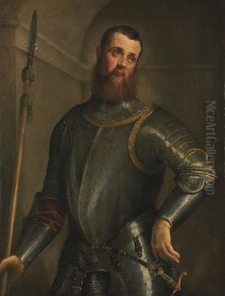 Portrait Of A Military Commander Oil Painting by Jacopo dal Ponte Bassano