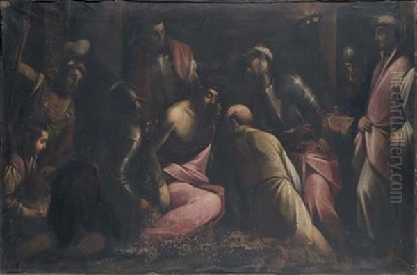 Cristo Deriso Oil Painting by Jacopo dal Ponte Bassano