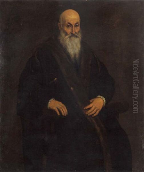 Ritratto Di Senatore Veneziano Oil Painting by Jacopo dal Ponte Bassano