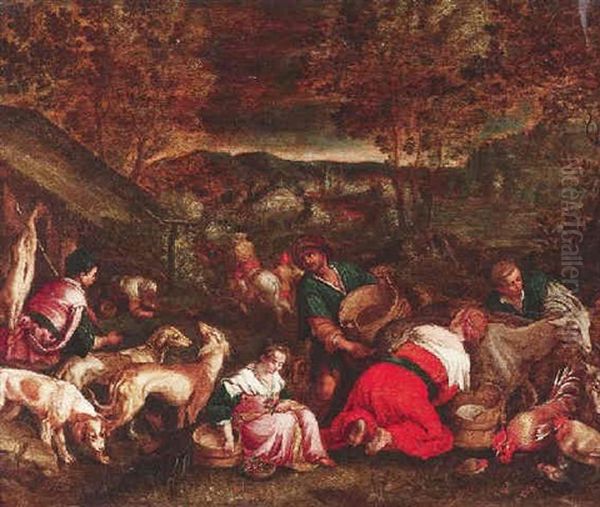 Der Herbst Oil Painting by Jacopo dal Ponte Bassano