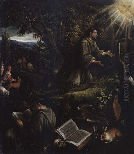 Die Stigmatisation Des Hl. Franz Von Assisi Oil Painting by Jacopo dal Ponte Bassano