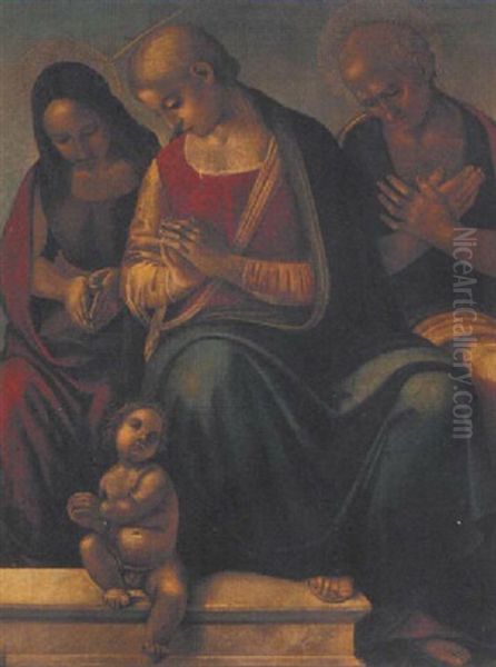 Christ In The House Of Martha And Mary Oil Painting by Jacopo dal Ponte Bassano