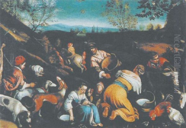 Der Herbst Oil Painting by Jacopo dal Ponte Bassano