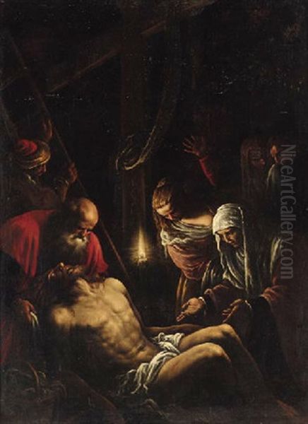 The Lamentation Oil Painting by Jacopo dal Ponte Bassano