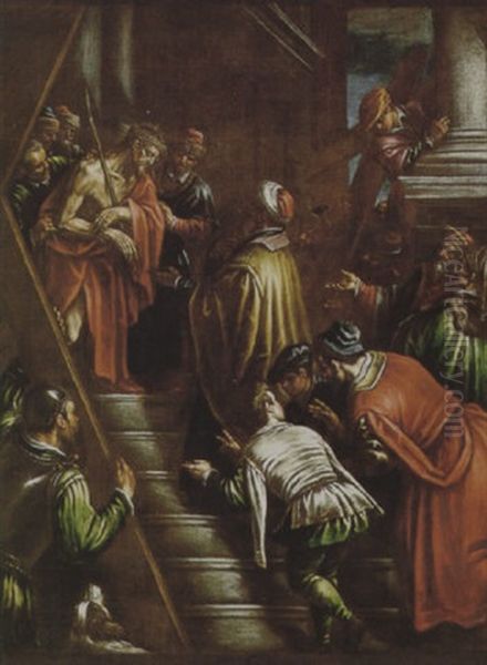 Ecce Homo Oil Painting by Jacopo dal Ponte Bassano