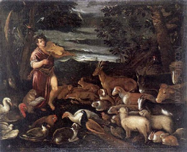 Orpheus Charming The Animals by Jacopo dal Ponte Bassano