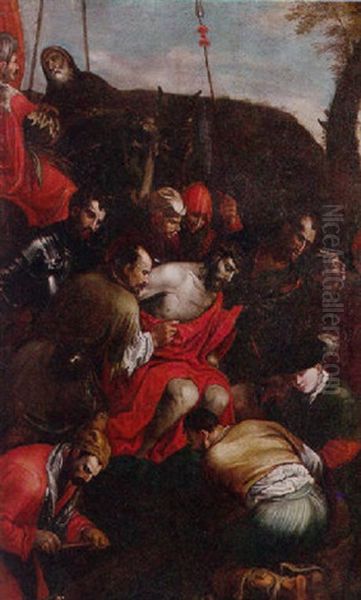 Calvary Oil Painting by Jacopo dal Ponte Bassano