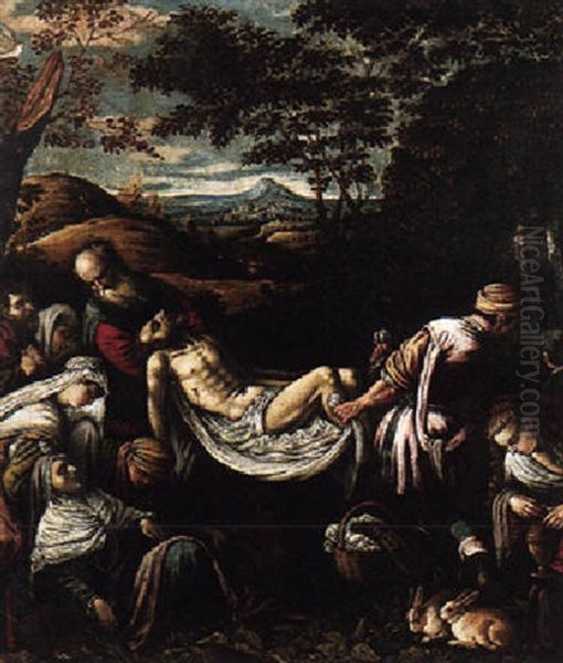 The Entombment by Jacopo dal Ponte Bassano