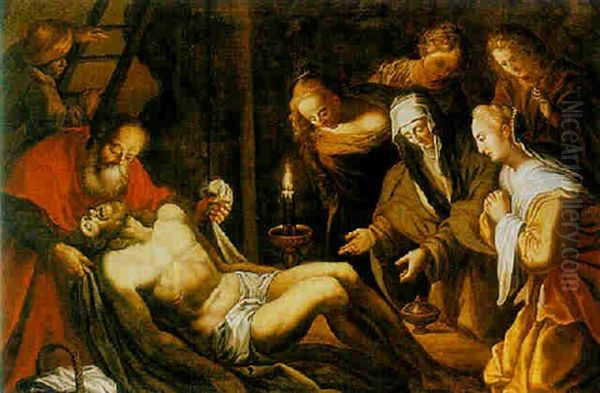 The Lamentation Oil Painting by Jacopo dal Ponte Bassano