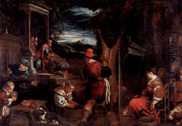 Die Ruckkehr Des Verlorenen Sohnes by Jacopo dal Ponte Bassano