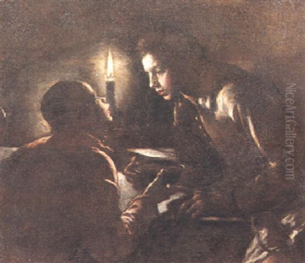 Esau Vende La Primogenitura A Giacobbe Oil Painting by Jacopo dal Ponte Bassano