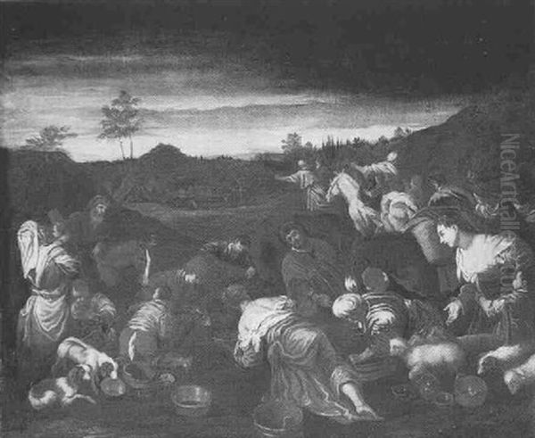 Exodus Of Moses And The Israelites by Jacopo dal Ponte Bassano