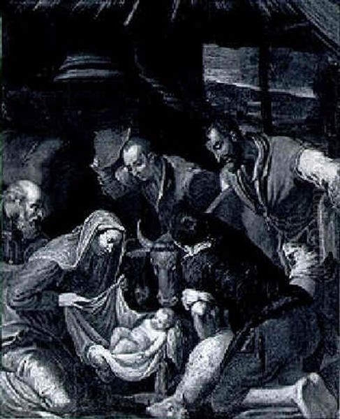 The Adoration Of The Shepherds Oil Painting by Jacopo dal Ponte Bassano