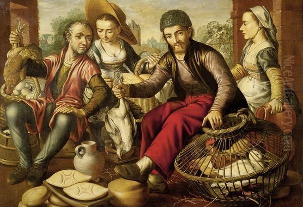 Scene De Marche Oil Painting by Pieter Aertsen