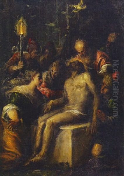 The Entombment Oil Painting by Jacopo dal Ponte Bassano