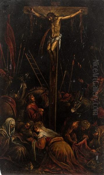 The Crucifixion Oil Painting by Leandro da Ponte Bassano