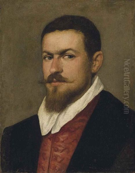 Portrait Of A Man, Bust-length Oil Painting by Leandro da Ponte Bassano