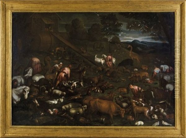 L'ingresso Degli Animali Nell'arca Oil Painting by Leandro da Ponte Bassano