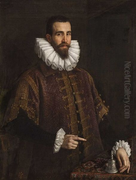 Portrait Of A Man Oil Painting by Leandro da Ponte Bassano