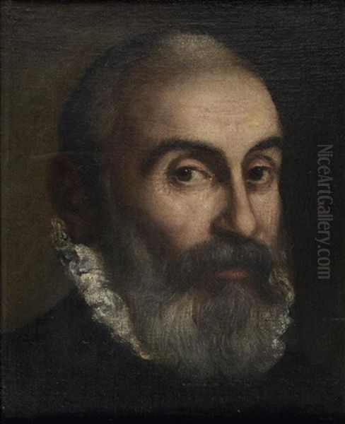 Portrait D'homme Oil Painting by Leandro da Ponte Bassano