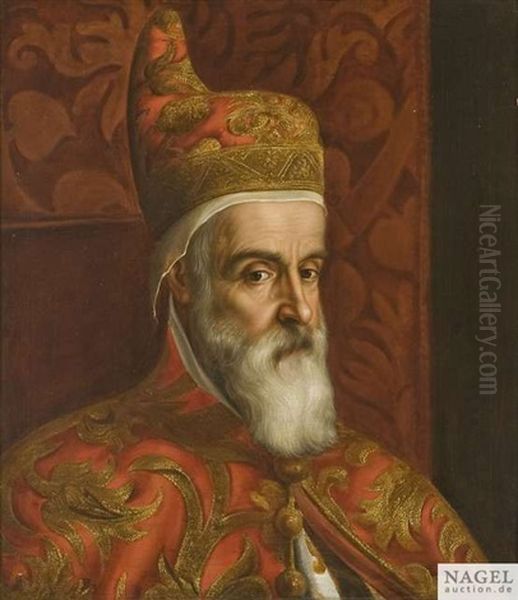 Bildnis Des Dogen Marino Grimani (1532-1605) Oil Painting by Leandro da Ponte Bassano