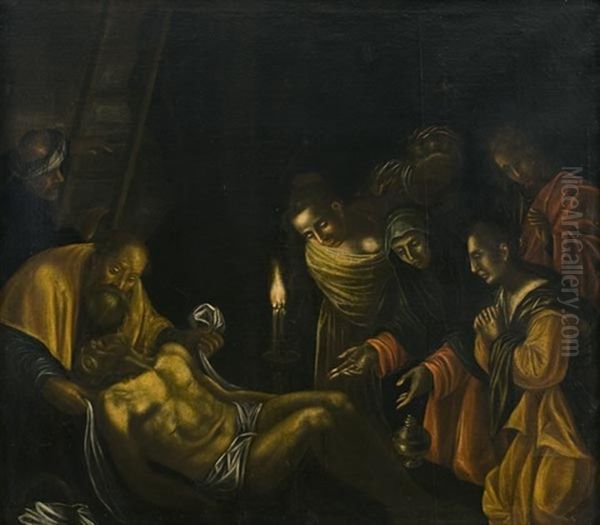 Compianto Sul Cristo Morto Oil Painting by Leandro da Ponte Bassano