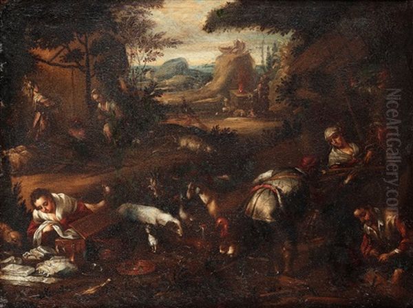 Noaks Ark Oil Painting by Leandro da Ponte Bassano