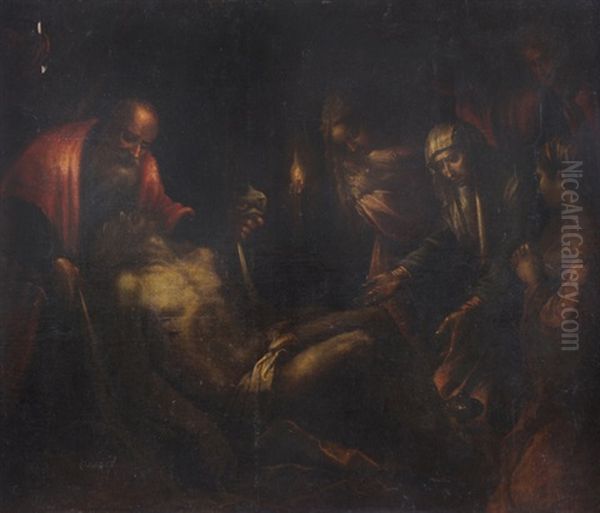 Compianto Su Cristo Morto Oil Painting by Leandro da Ponte Bassano