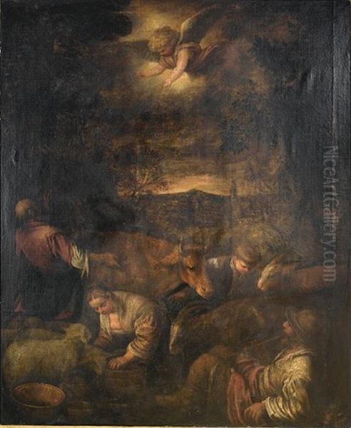 The Annunciation To The Shepherds Oil Painting by Leandro da Ponte Bassano