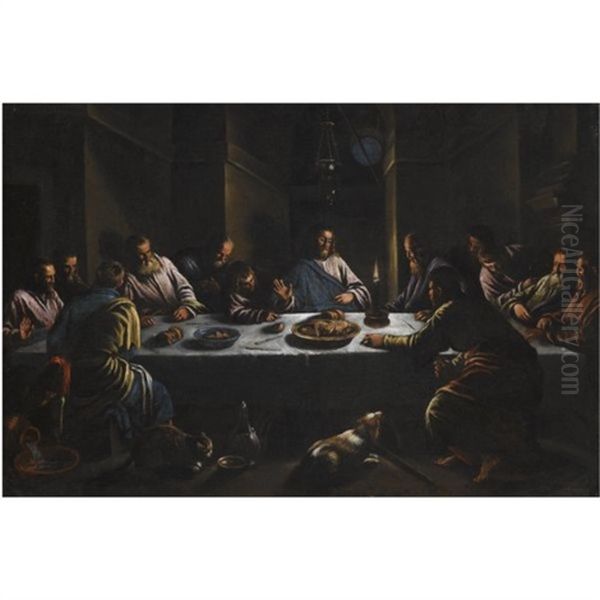 The Last Supper Oil Painting by Leandro da Ponte Bassano