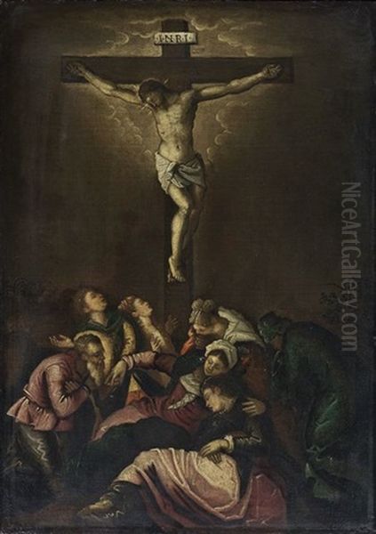 Christus Am Kreuz Oil Painting by Leandro da Ponte Bassano