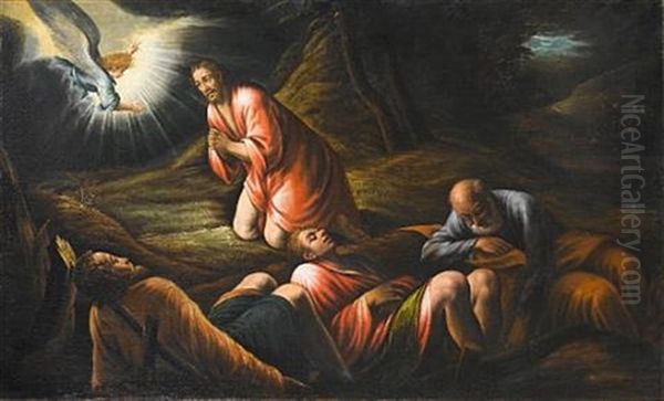 The Agony In The Garden Oil Painting by Leandro da Ponte Bassano