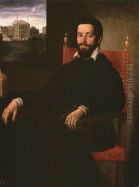 Ritratto Di Gentiluomo Veneziano Oil Painting by Leandro da Ponte Bassano