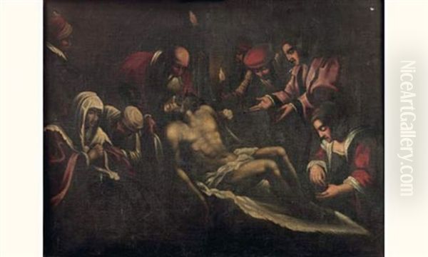 La Deposition Du Christ Oil Painting by Leandro da Ponte Bassano