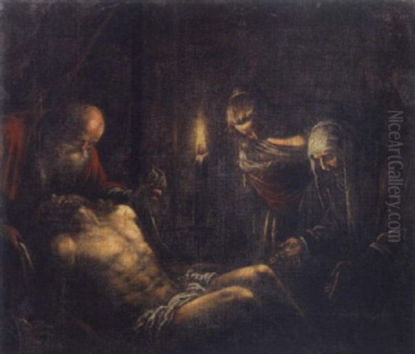 The Lamentation Oil Painting by Leandro da Ponte Bassano