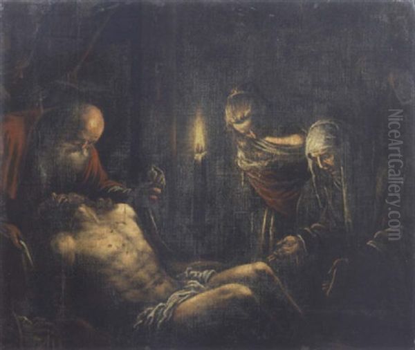 The Lamentation Oil Painting by Leandro da Ponte Bassano