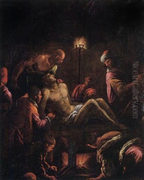 Le Martyre De Saint Laurent Oil Painting by Leandro da Ponte Bassano